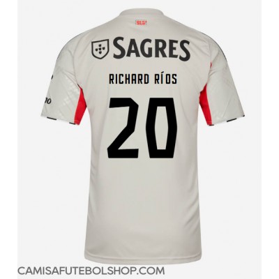 Camisa de time de futebol Benfica Richard Rios #20 Replicas 2º Equipamento 2025-26 Manga Curta Camisa de time de futebol Benfica Richard Rios #20 Replicas 2º Equipamento 2025-26 Manga Curta